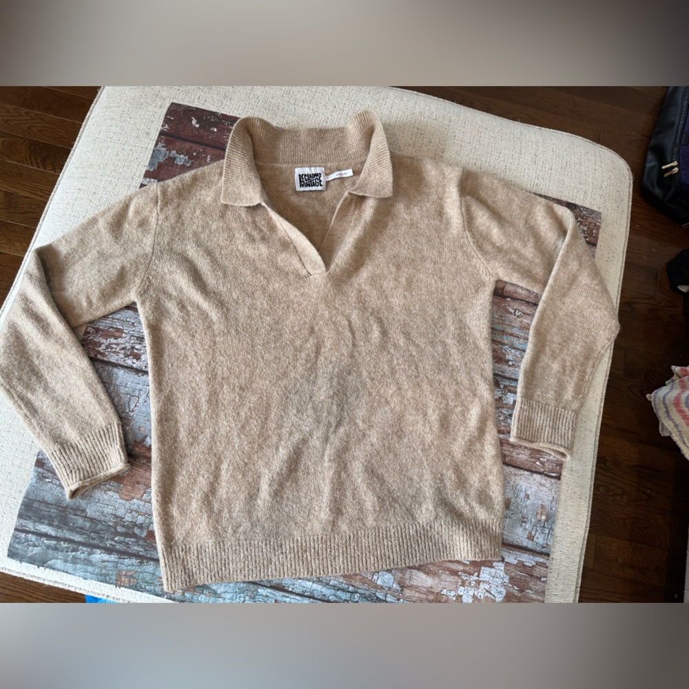 Reclaimed Vintage Tan Polo Collar Sweater